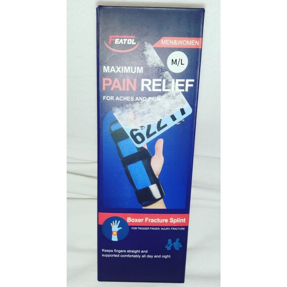 FEATOL Boxer Fracture Splint Hand Finger Brace for Pinky Finger, Hand M/L NEW - Picture 5 of 8